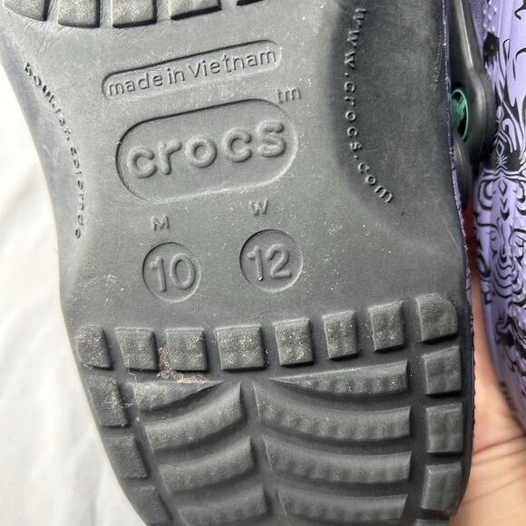 Disney Crocs Haunted Mansion Wallpaper Men 10 Women 12 Glow In The Dark Jibbitz - Picture 6 of 8